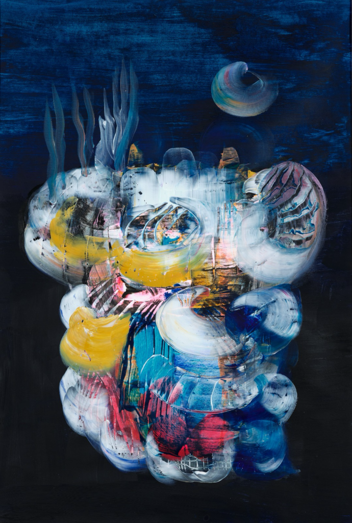 Louise van Roij - Zonder titel - acrylverf op papier - 64 x 82 cm