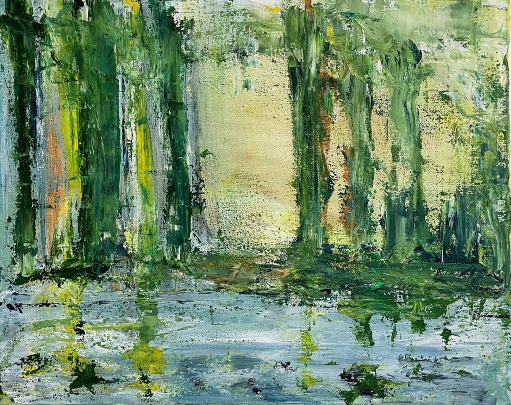 Rens Henquet - 'Reflecties 2' - acryl op doek - 50 x 40 cm