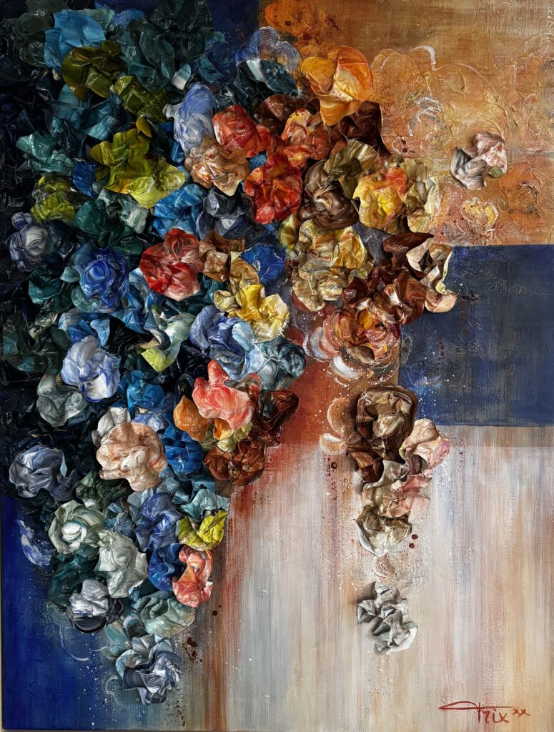 Trix van Hoof - gemengde techniek - 100 x 130 cm