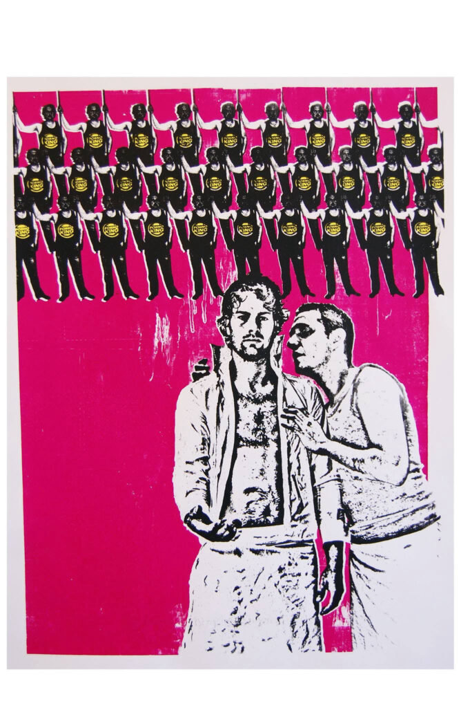 Koen-Ketelaars-Kiss-me-oh-kiss-me-zeefdruk-inkt-op-papier-80-x-55