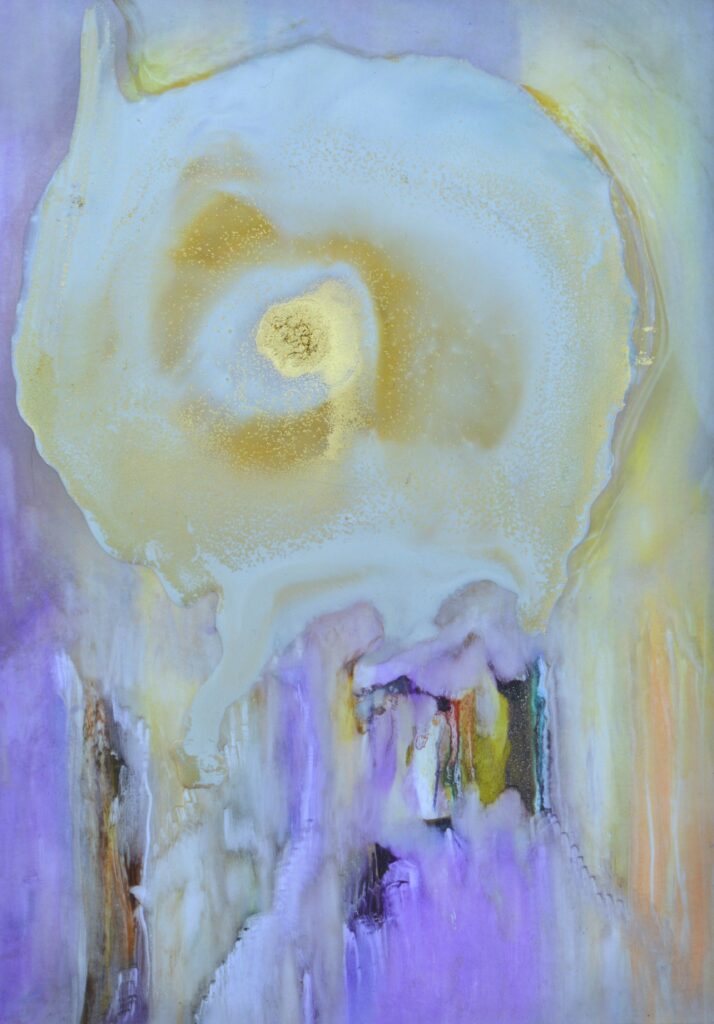 Cisca Dimmers-Crutzen - 'Universum' - encaustik - 15 x 20 cm
