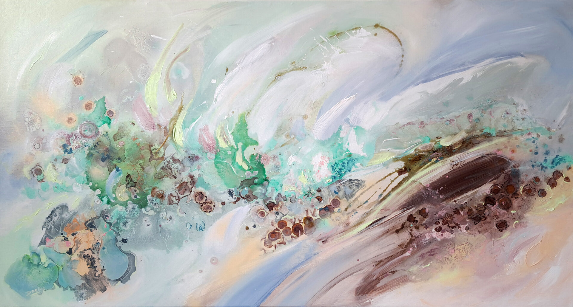 Dorine van Laak-Hendrikx - 'Infinity dream' - acryl op canvas - 70 x 130 cm
