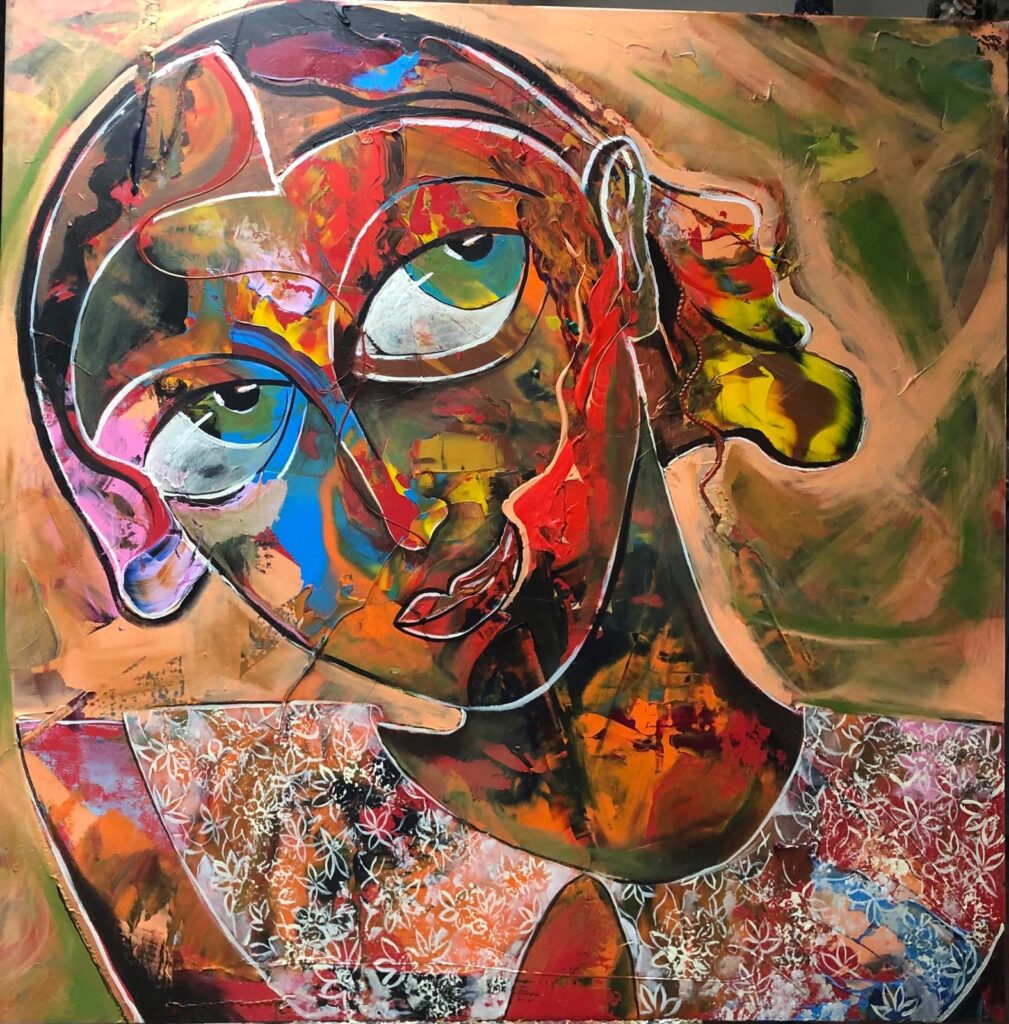 Henny Ketelaars - acryl op doek - 120 x 120 cm