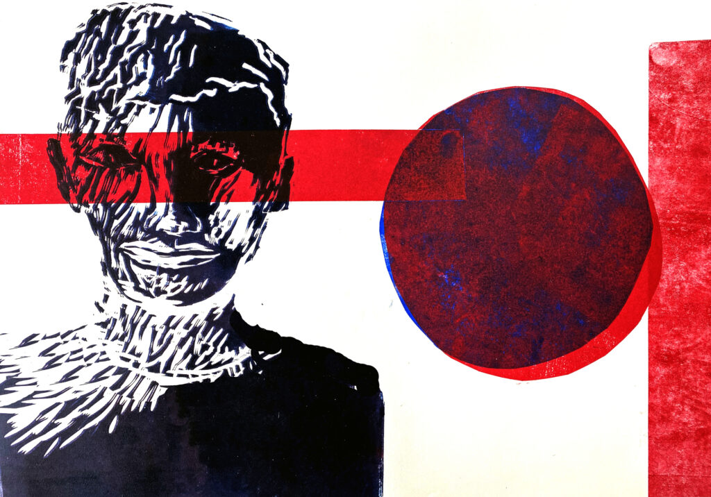 Peter van Tilburg - 'Je ziet niet wat je ziet' 2025 - grafiek - 36 x 48 cm