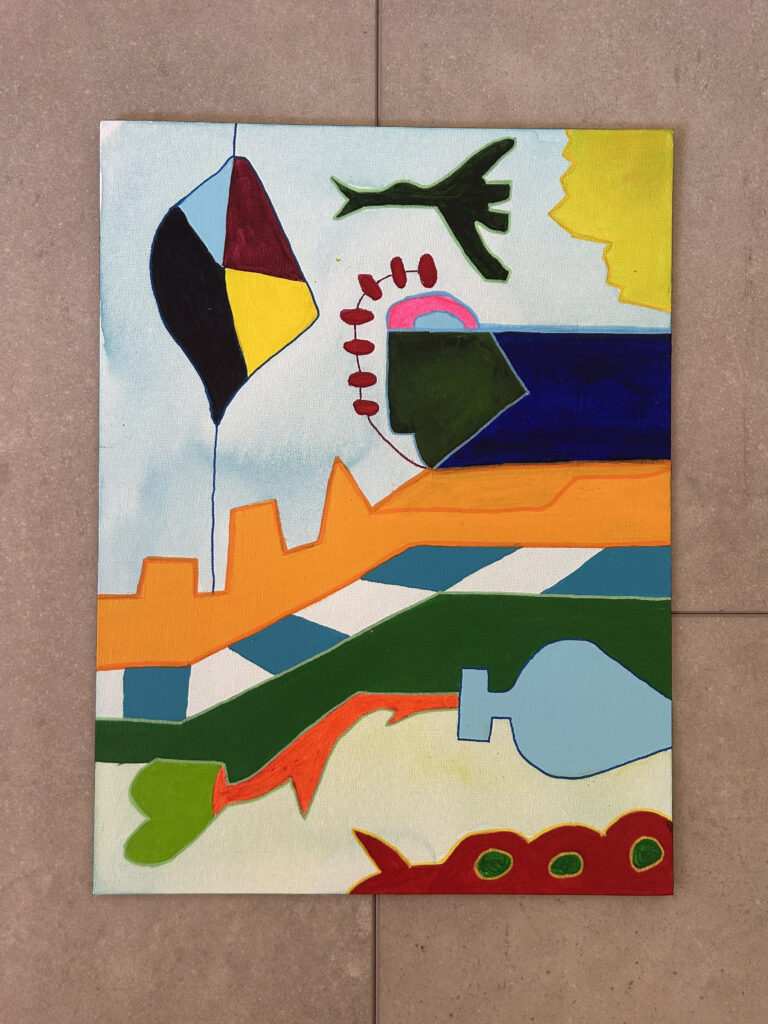 Rian Gerritsen - 'Op weg' - acryl op canvasboard - 30 x 40 cm