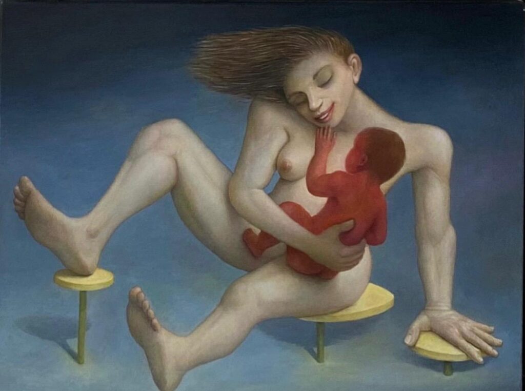 Walter Agaatsz - 'Roze Maandag' - olieverf op linnen - 140 x 100 cm