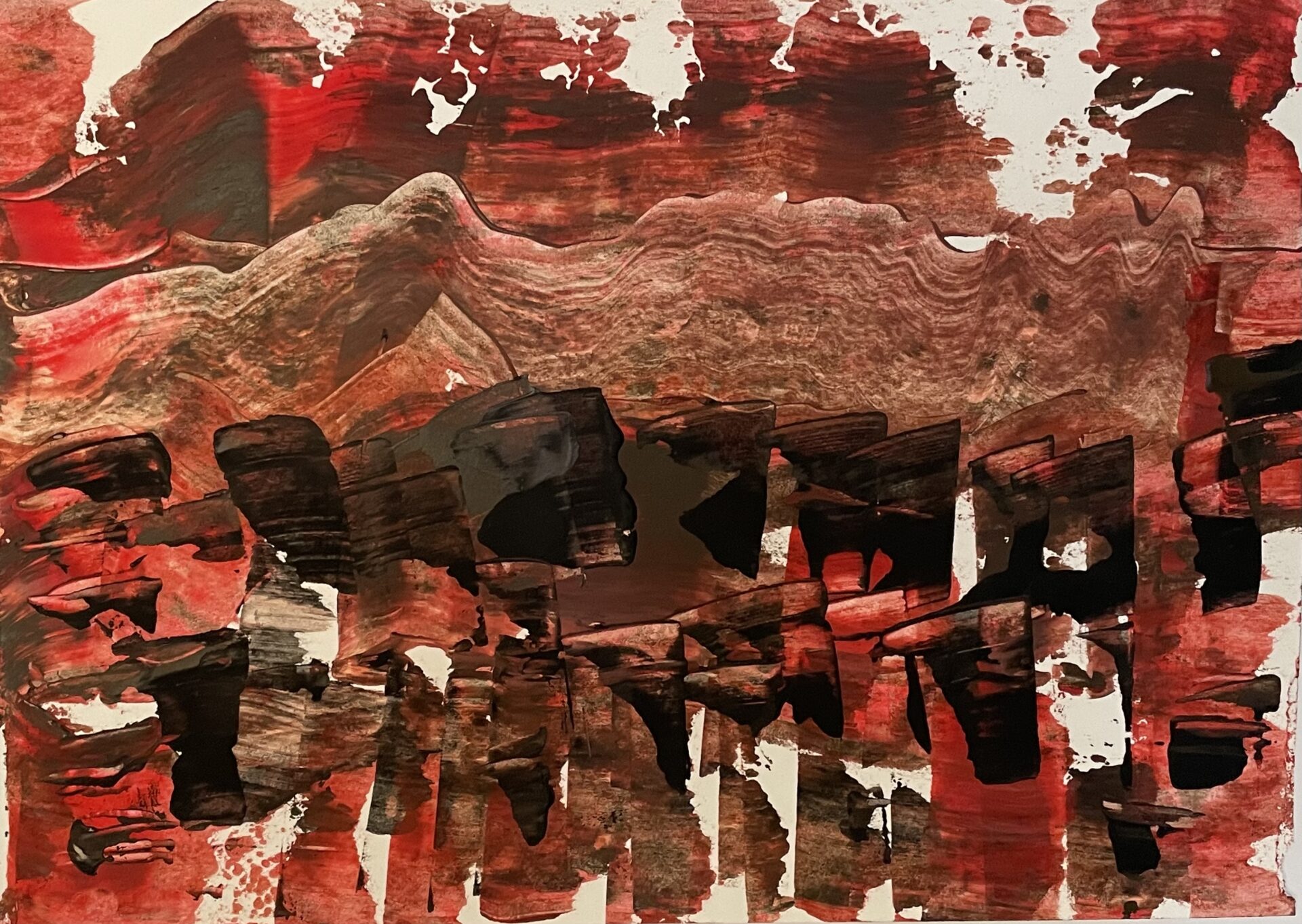 Janine van Rijkswijk -'Autumn' -mixed media - 30x40cm